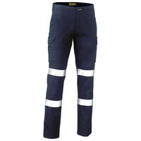 TAPED BIOMOTION STRETCH COTTON DRILL CARGO PANTS