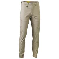 STRETCH COTTON DRILL CARGO CUFFED PANTS