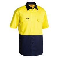 COOL LIGHTWEIGHT HI VIS DRILL SHIRT SHORT SLEEVE