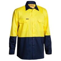 COOL LIGHTWEIGHT HI VIS DRILL SHIRT LONG SLEEVE