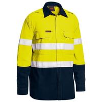 TENCATE TECASAFE PLUS 480 TAPED HI VIS LIGHTWEIGHT FR VENTED SHIRT LONG SLEEVE