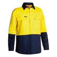 CLOSED FRONT HI VIS DRILL SHIRT LONG SLEEVE