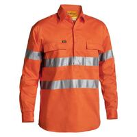 3M TAPED CLOSED FRONT HI VIS DRILL SHIRT LONG SLEEVE