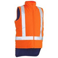 TAPED TTMC-W HI VIS PUFFER VEST WITH X BACK (SHOWER PROOF)