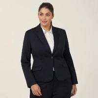 NNT CAT178 Poly Viscose Stretch Twill 1 Button Cropped Jacket