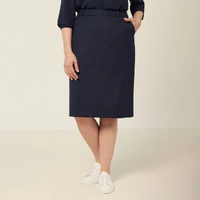NNT CAT2RW Wool Blend Twill Secret Waist Midi Skirt