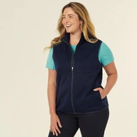 NNT CAT74N Textured Fleece Zip Front Vest W