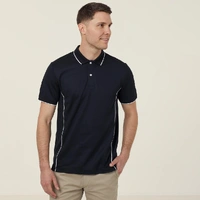 NNT CATJA2 Antibacterial Polyface Short Sleeve Tipped Polo
