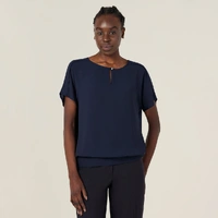 NNT CATUQT Georgie Short Sleeve Rib Hem Top