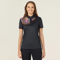 NNT CATUSW Polyester Knit Bush Tucker Indigenous Print Polo