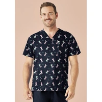 Biz Care CST152MS Mens Easter V-Neck Short Sleeve Scrub Top