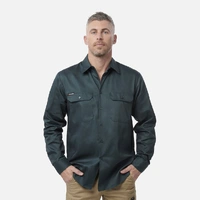 KingGee K04010 Originals Long Sleeve Open Front Cotton Drill Work Shirt