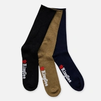 KingGee K09271 Men's Bamboo Crew Work Socks - Mixed 3 Pack