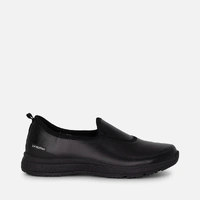KingGee K22340 Women's Superlite Leather Slip-On Work Shoes -Black