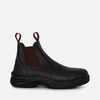 KingGee K25500 Flinders Leather Steel Cap Gusset Work Boots - Claret