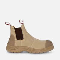 KingGee K25552 Wills Suede Steel Cap Gusset Work Boots -Sand