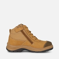 KingGee K27125 Tradie Puncture Resistant Steel Cap Work Boots 5" - Wheat