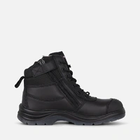 KingGee K27155 Tradie Zip/Lace Composite Safety Work Boots 6" - Black