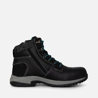 KingGee K27360 Women's Tradie Hybrid Zip/Lace Composite Cap Work Boots 6" - Black