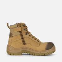 KingGee K27880 Phoenix Zip/Lace Safety Work Boots With Scuff Cap - Wheat