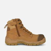 KingGee K27980 Phoenix Zip/Lace Composite Safety Work Boots 6" - Wheat