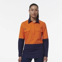 KingGee K44211 Womens Workcool Vented Closed Front Spliced Shirt
