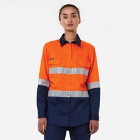 KingGee K44221 Originals Womens Vented Drill Shirt Taped