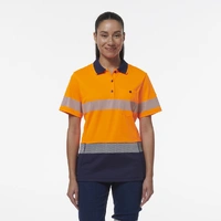 KingGee K44224 Womens Workcool Hyperfreeze Spliced Short Sleeve Polo with Segmented Tape