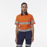 KingGee K44229 Womens Workcool Vented Reflective Short Sleeve Shirt