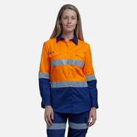 KingGee K44544 Women's Workcool 2 Hi-Vis Lightweight Reflective Work Shirt