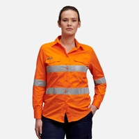 KingGee K44545 Women's Workcool 2 Hi-Vis Reflective Work Shirt