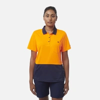 KingGee K44735 Women's Workcool Hyperfreeze Hi-Vis Short Sleeve Polo Shirt