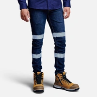 KingGee K53007 Urban Coolmax Stretch Slim Reflective Denim Work Jeans