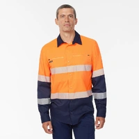 KingGee K54037 DryCool Hi Vis Spliced Taped Shirt Long Sleeve Shirt