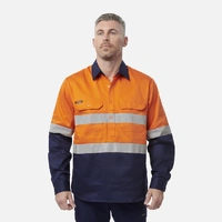 KingGee K54325 Originals Hi-Vis Reflective Closed Front Long Sleeve Shirt