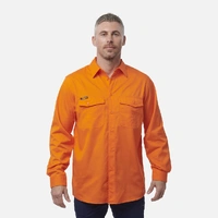 KingGee K54805 Workcool 2 Hi-Vis Long Sleeve Drill Work Shirt