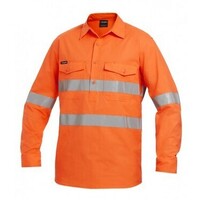 WORKCOOL 2 HI VIS REFLECTIVE CLOSED FRONT LS SHIRT