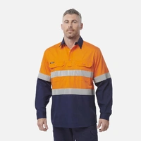KingGee K54914 Workcool Vented Closed Front Spliced Shirt Taped Long Sleeve
