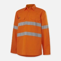 KingGee K54916 Workcool Vented Closed Front Shirt Taped Long Sleeve