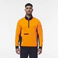 KingGee K55047 Hi Vis  Spliced 1/4 Zip Fleece