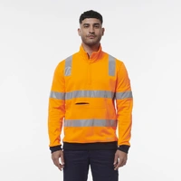 KingGee K55057 Reflective 1/4 Zip Fleece  X Back