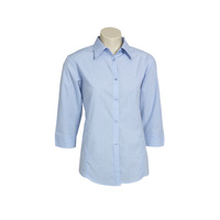 LADIES 3/4 SLEEVE CHECK SHIRT