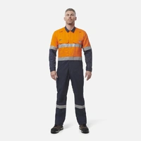 KingGee Y00055 ShieldTec FR Hi Vis Two Tone Coverall With FR Tape PPE2