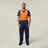 Hard Yakka Y01526 Hi-Vis 2Tone Action Back Cotton Drill Overall