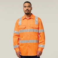Hard Yakka Y04265 Biomotion Hi-Vis Taped Cotton Shirt
