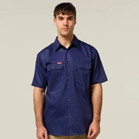 Hard Yakka Y04625 Core Short Sleeve Lightweight Vented Cotton Shirt