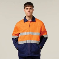 Hard Yakka Y06545 Core Hi-Vis 2 Tone Cotton Drill Taped Jacket