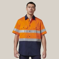 Hard Yakka Y07754 Short Sleeve Hi Vis 2 Tone Taped Vented Shirt