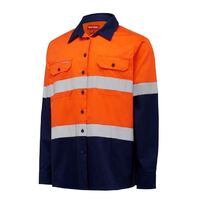 WOMENS L/S HI VIS LIGHTWEIGHT VENTED SHIRT W/TAPE