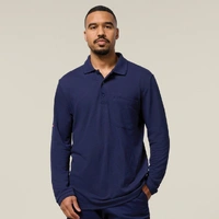 Hard Yakka Y11307 Long Sleeve Regular Fit Polo